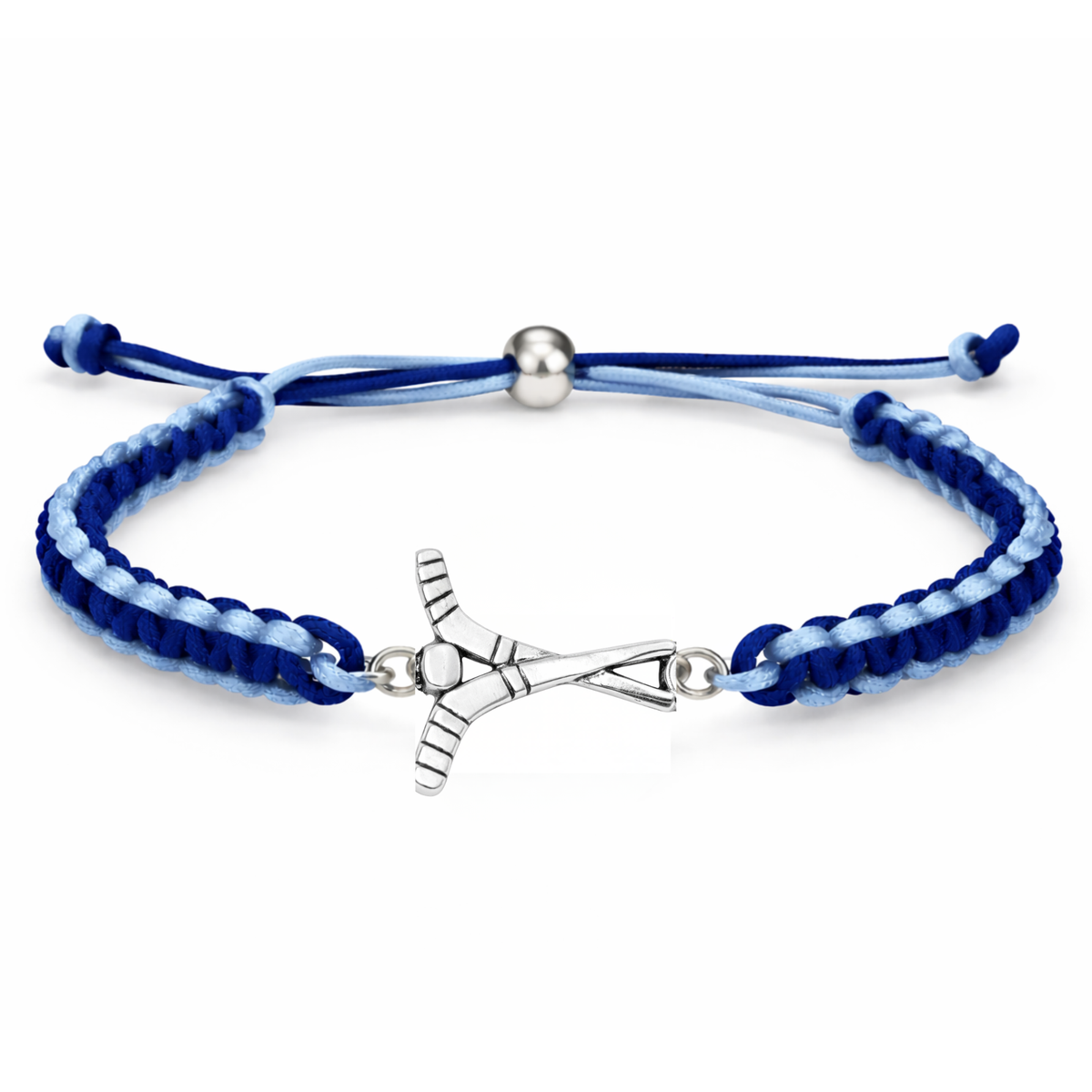 Ice Hockey Multi Colored Rope Bracelet - Pick Colors