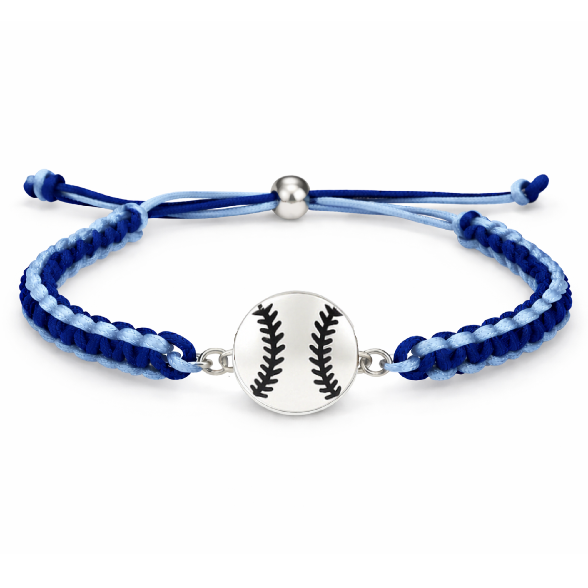 Multi Colored Softball Rope Bracelet - Pick Colors & Charms