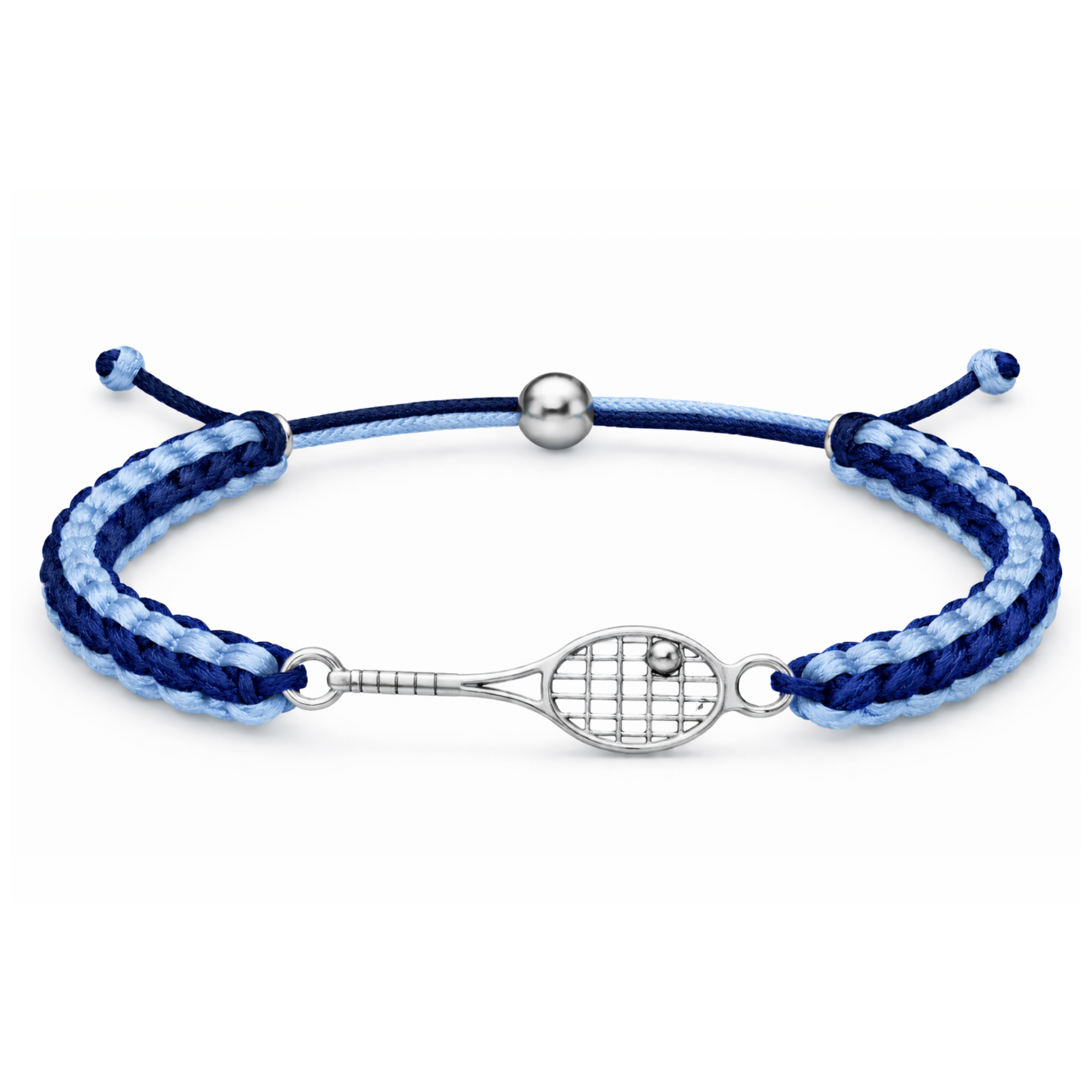 Tennis Racket Multi Colored Rope Bracelet - Pick Colors