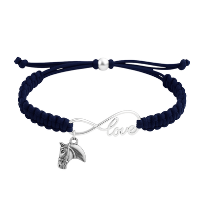 Horse Infinity Rope Bracelet - Pick Charm