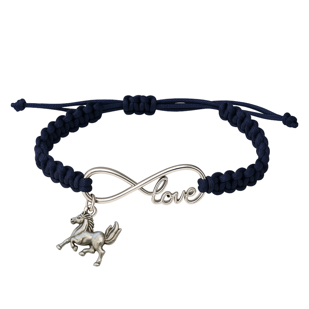 Horse Infinity Rope Bracelet - Pick Charm