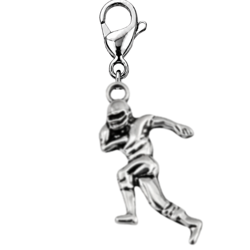 Football Clip On Zipper Pull