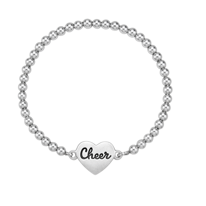 Cheer Heart Beaded Bracelet