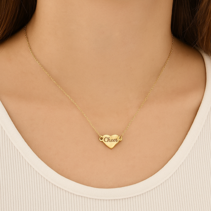 Cheer Connector Heart Necklace