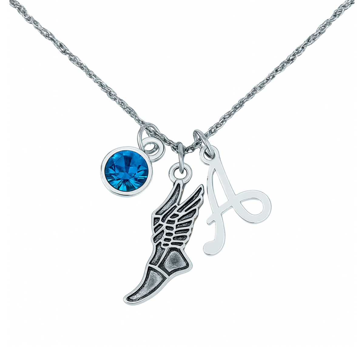 Personalized Track and Field Charm Necklace