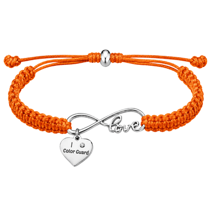 Color Guard Love Infinity Rope Bracelet - Pick Color