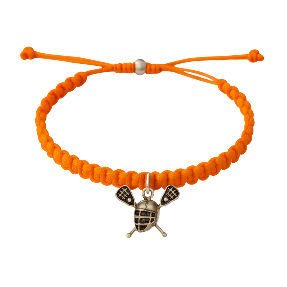 Lacrosse Helmet & Sticks Adjustable Rope Bracelet