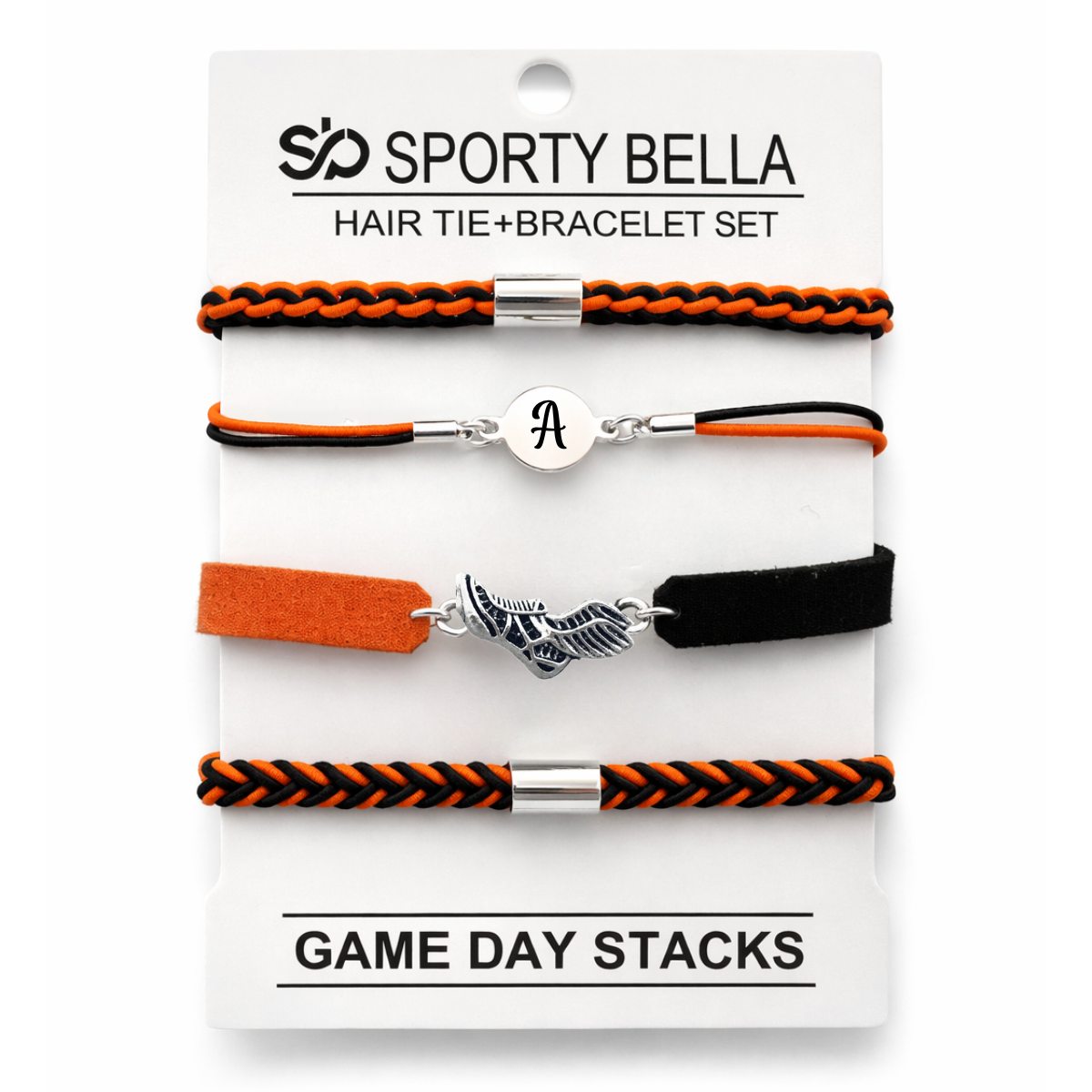 Personalized Track Runner Hair Tie Bracelet Sets