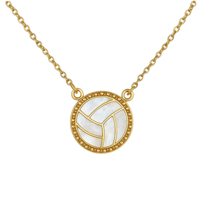 Volleyball Mother of Pearl Necklace