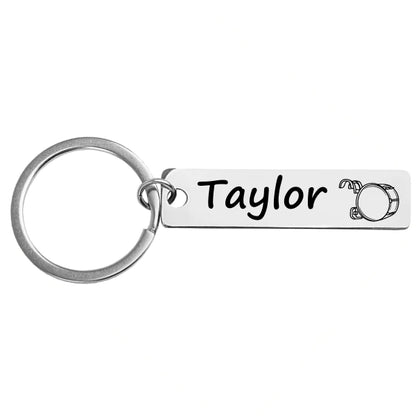 Personalized Drum Keychain