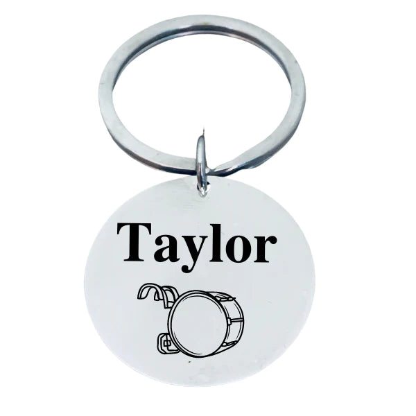 Personalized Drum Keychain