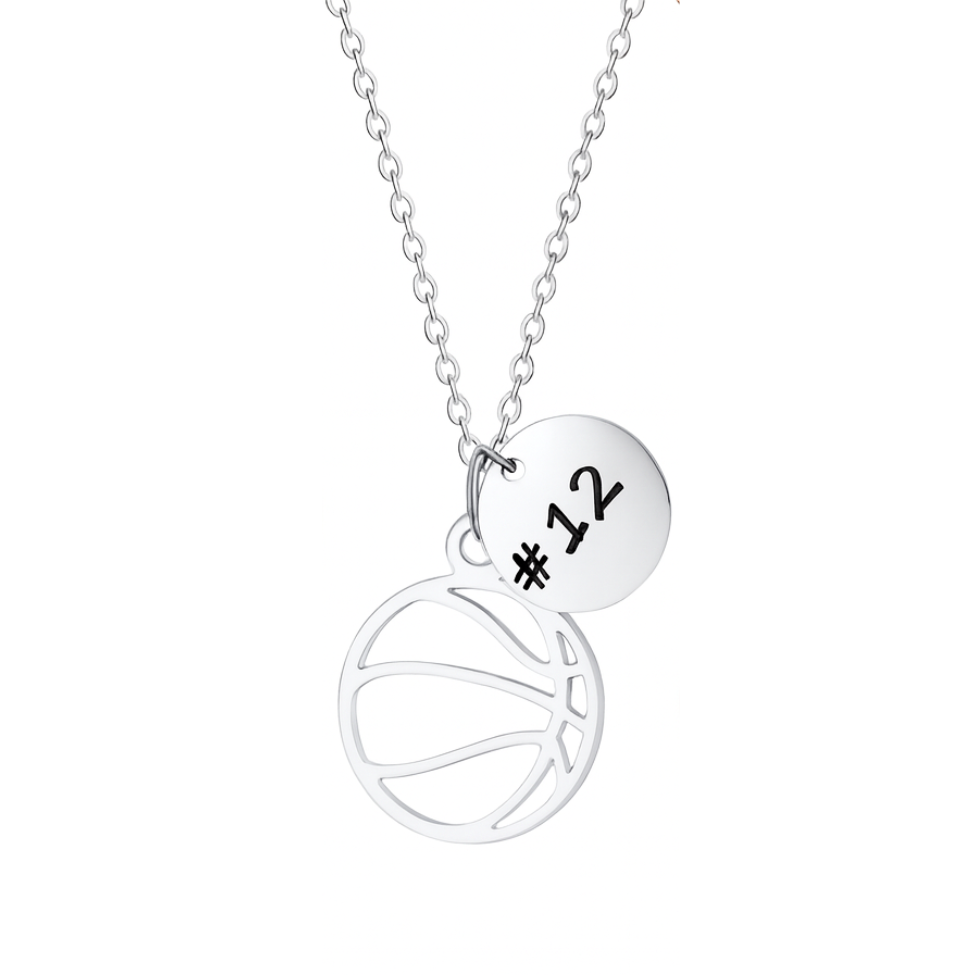Personalized Basketball Stainless Steel Necklace