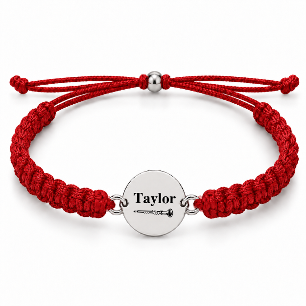 Personalized Clarinet Rope Bracelet - Pick Color