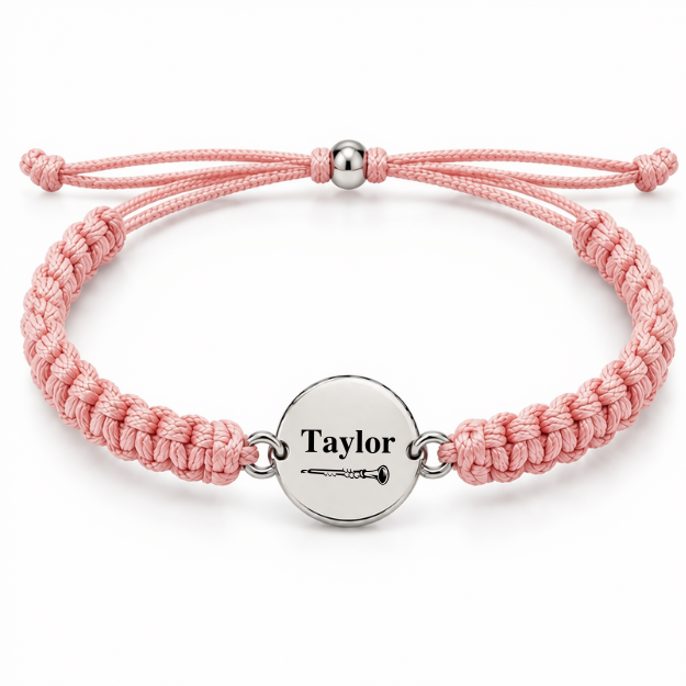 Personalized Clarinet Rope Bracelet - Pick Color