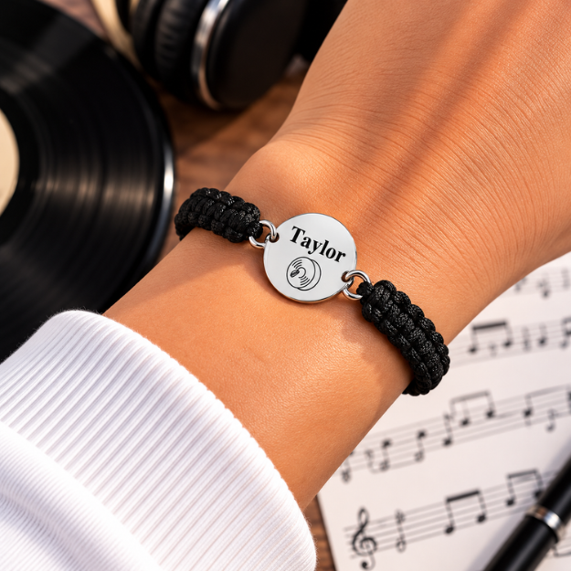 Personalized Cymbal Rope Bracelet - Pick Color