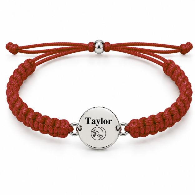 Personalized Cymbal Rope Bracelet - Pick Color