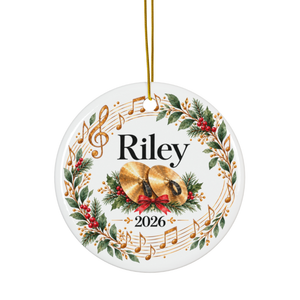 Personalized Cymbals Ornament 2026, Cymbal Player Christmas Ornament, Custom Name Percussion Gift