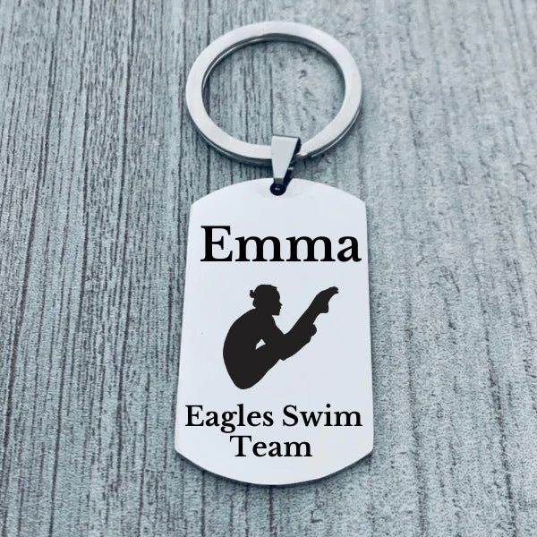 Personalized Diving Keychain