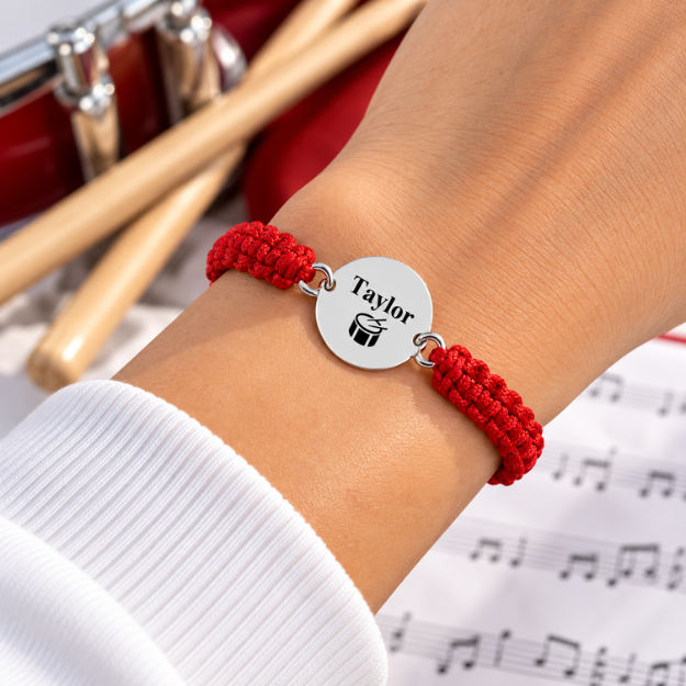 Personalized Drum Rope Bracelet - Pick Color