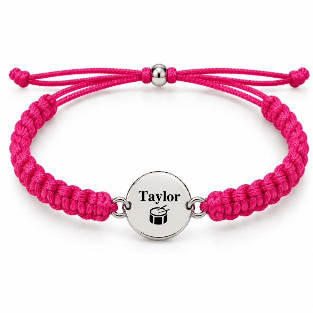 Personalized Drum Rope Bracelet - Pick Color