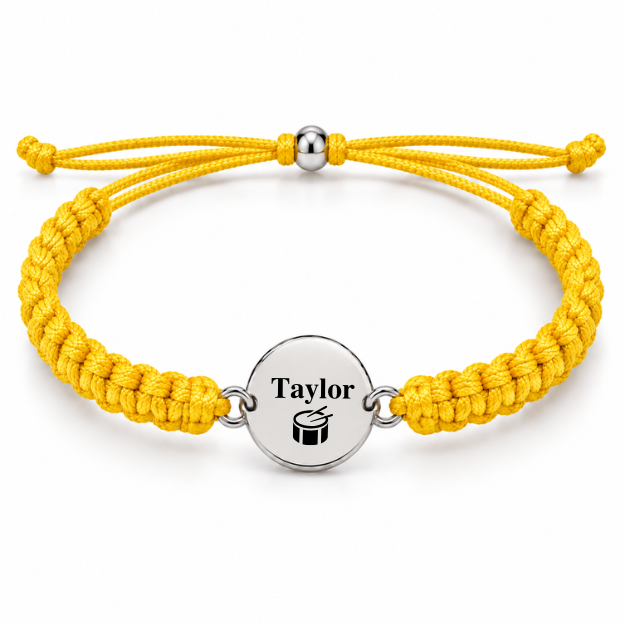 Personalized Drum Rope Bracelet - Pick Color