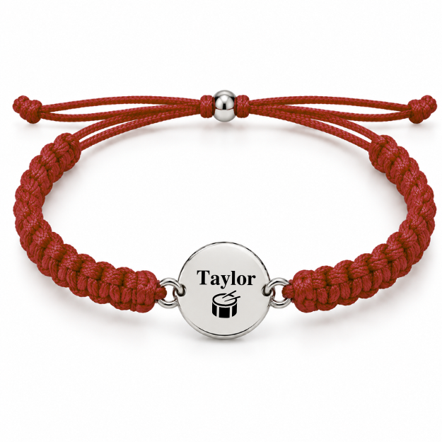 Personalized Drum Rope Bracelet - Pick Color