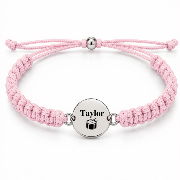 Personalized Drum Rope Bracelet - Pick Color