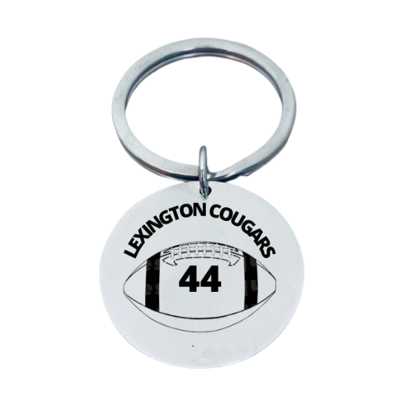 Personalized Engraved Football Keychain