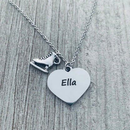 Personalized Engraved Skating Tag Necklace