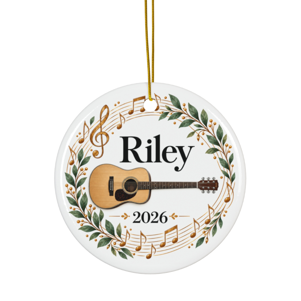 Personalized Guitar Ornament 2026, Guitar Player Christmas Ornament, Custom Name Music Gift (Copy) (Copy)