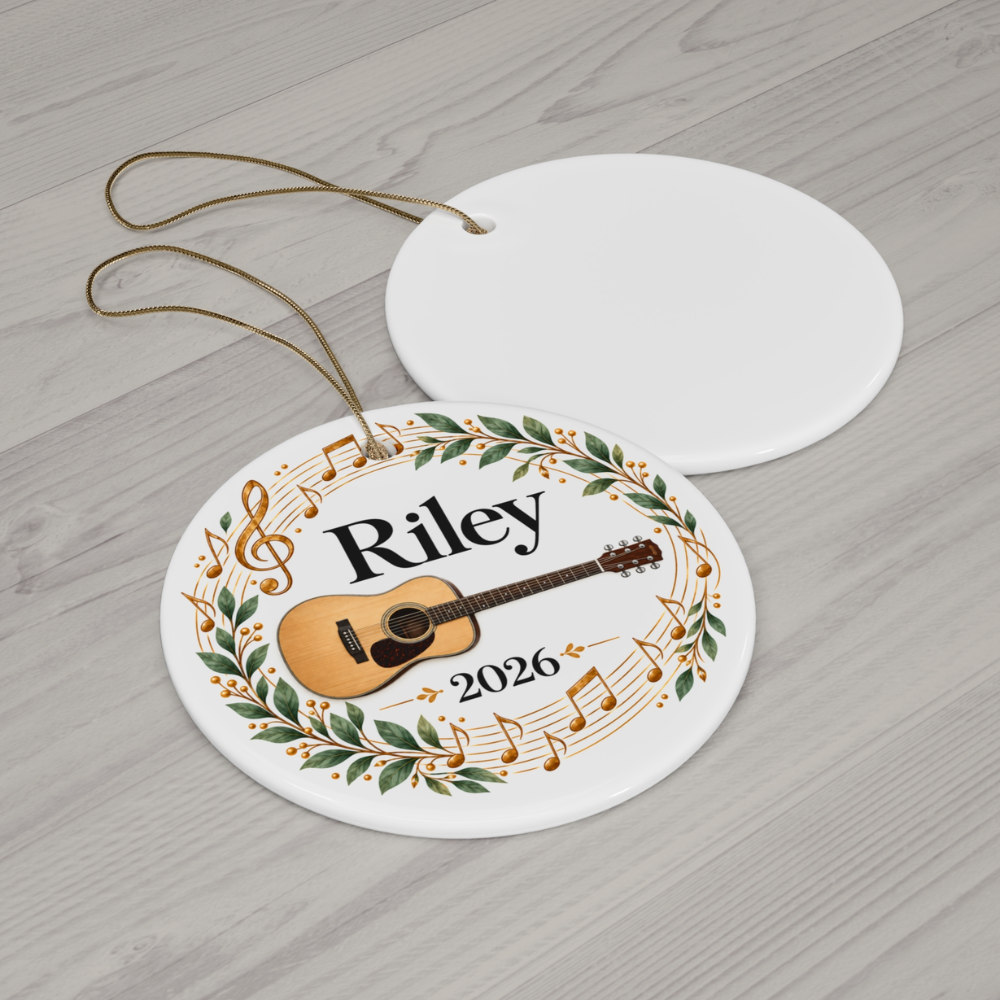 Personalized Guitar Ornament 2026, Guitar Player Christmas Ornament, Custom Name Music Gift (Copy) (Copy)