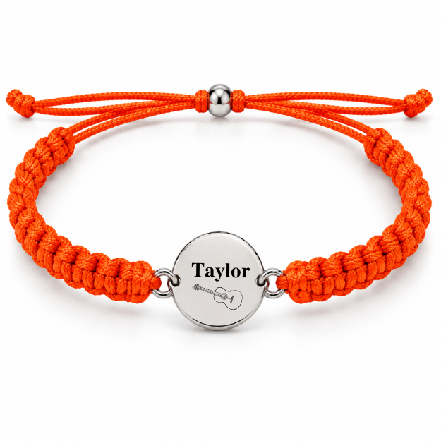 Personalized Guitar Rope Bracelet - Pick Color