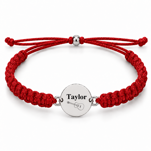 Personalized Guitar Rope Bracelet - Pick Color