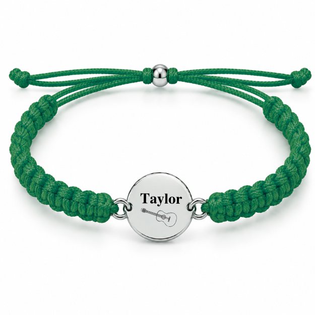 Personalized Guitar Rope Bracelet - Pick Color