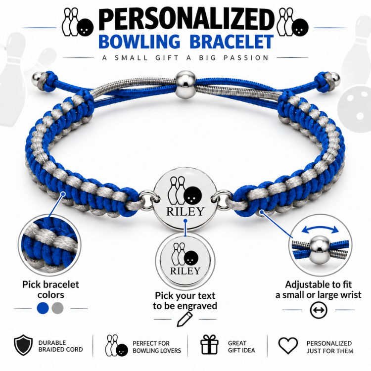 Personalized Multi Color Bowling Bracelet