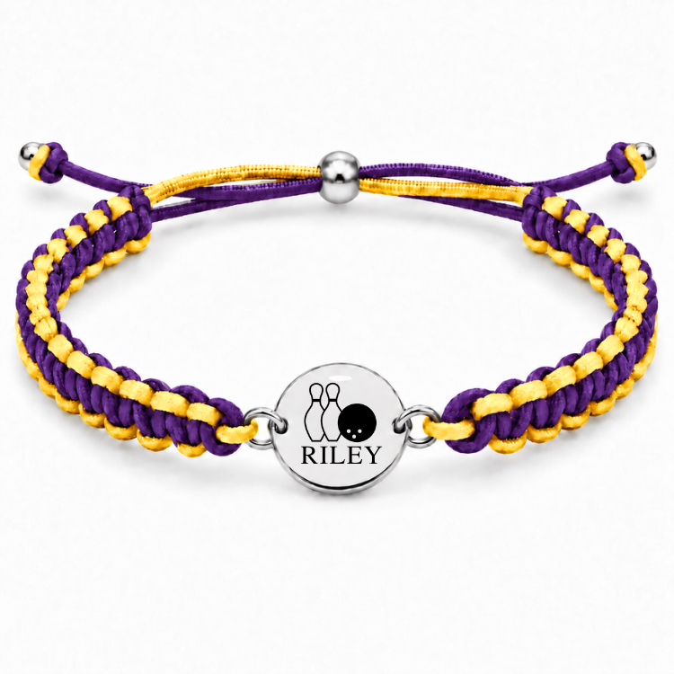 Personalized Multi Color Bowling Bracelet
