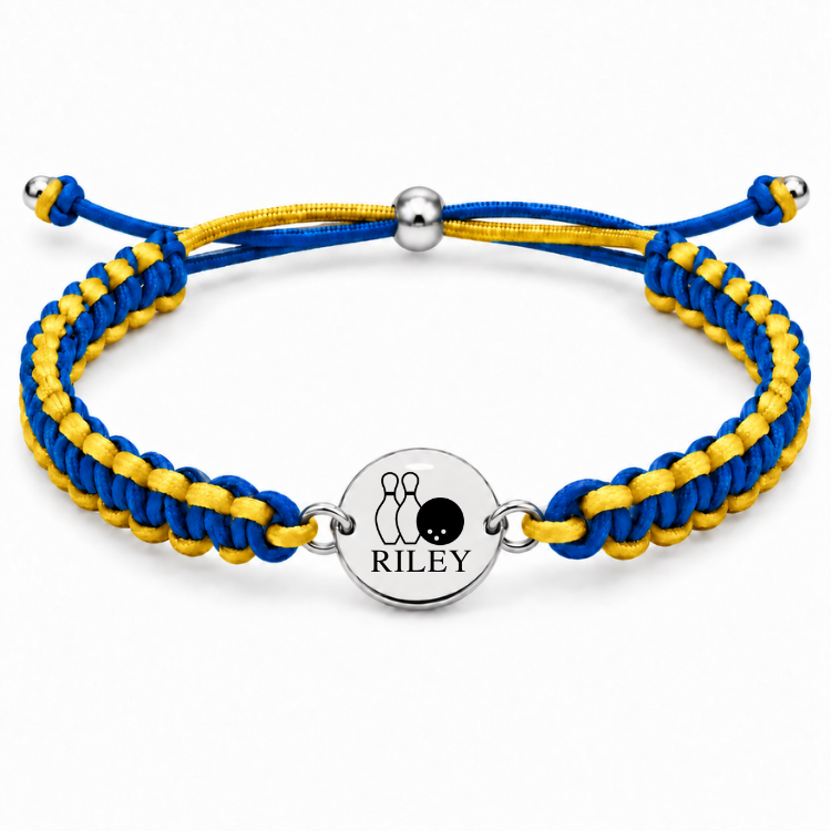 Personalized Multi Color Bowling Bracelet