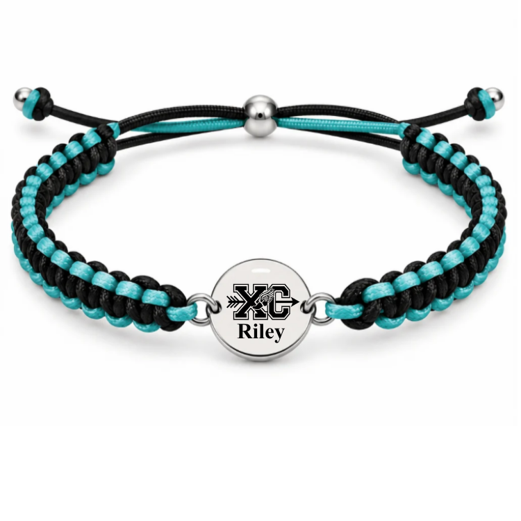 Personalized Multi Color Cross Country Runner Bracelet