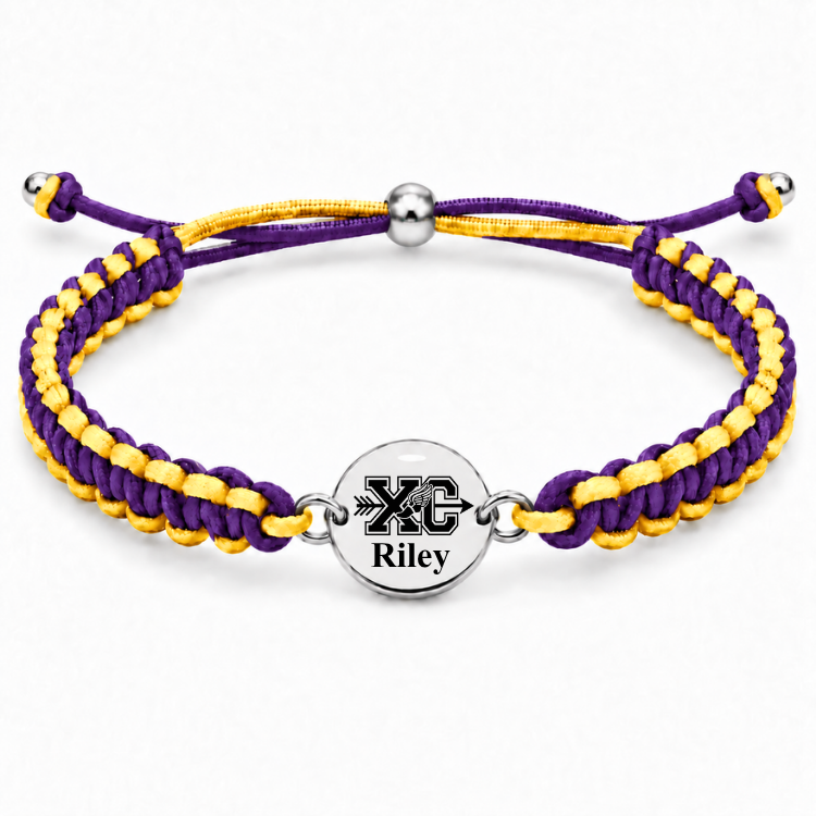 Personalized Multi Color Cross Country Runner Bracelet