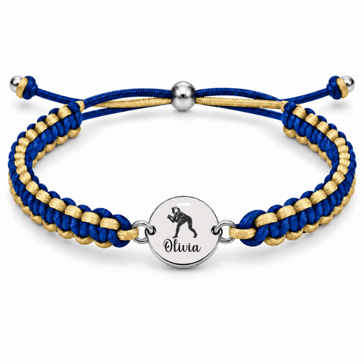 Personalized Multi Color Girl Wrestling Bracelet
