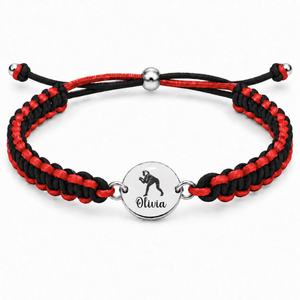 Personalized Multi Color Girl Wrestling Bracelet