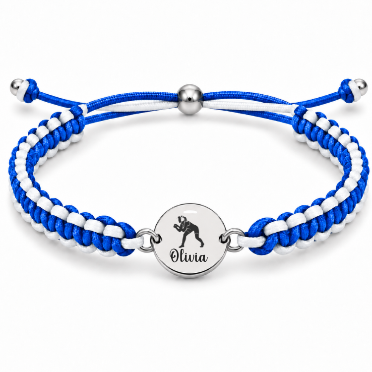 Personalized Multi Color Girl Wrestling Bracelet