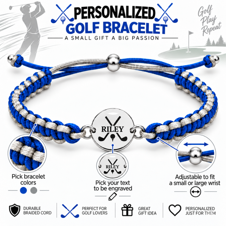 Personalized Multi Color Golf Bracelet