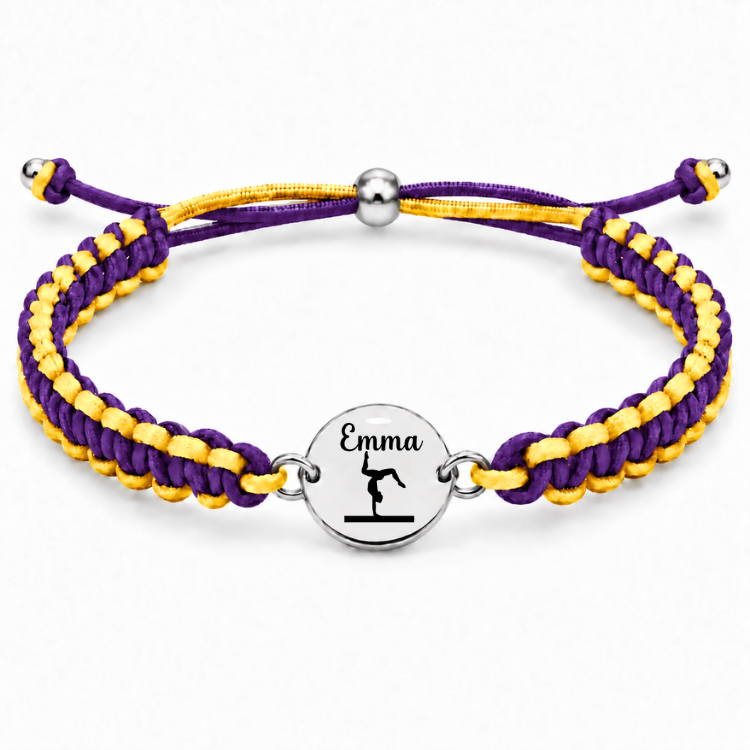 Personalized Multi Color Gymnastics Bracelet