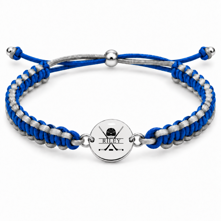 Personalized Multi Color Ice Hockey Bracelet