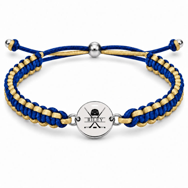 Personalized Multi Color Ice Hockey Bracelet
