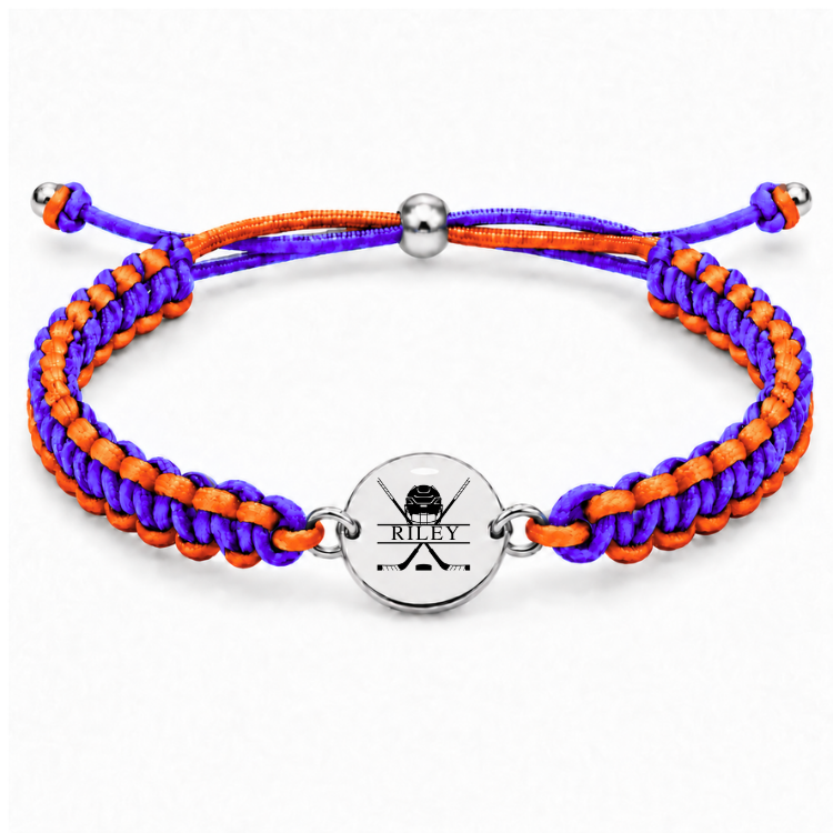 Personalized Multi Color Ice Hockey Bracelet
