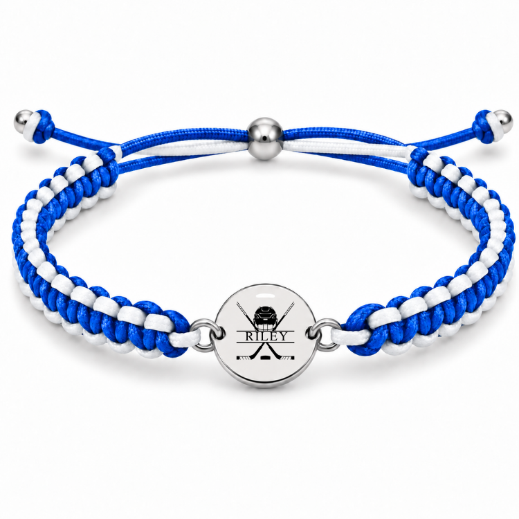 Personalized Multi Color Ice Hockey Bracelet