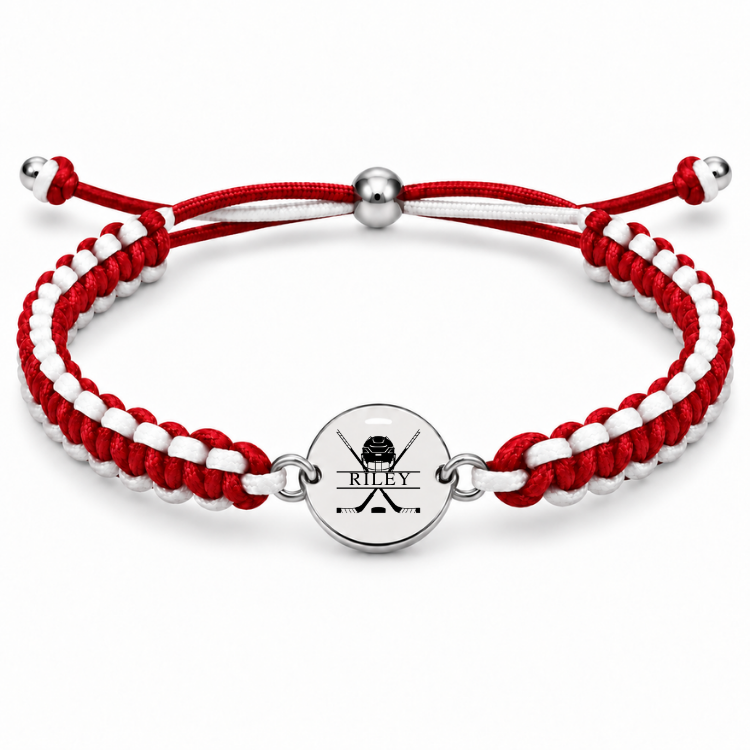 Personalized Multi Color Ice Hockey Bracelet