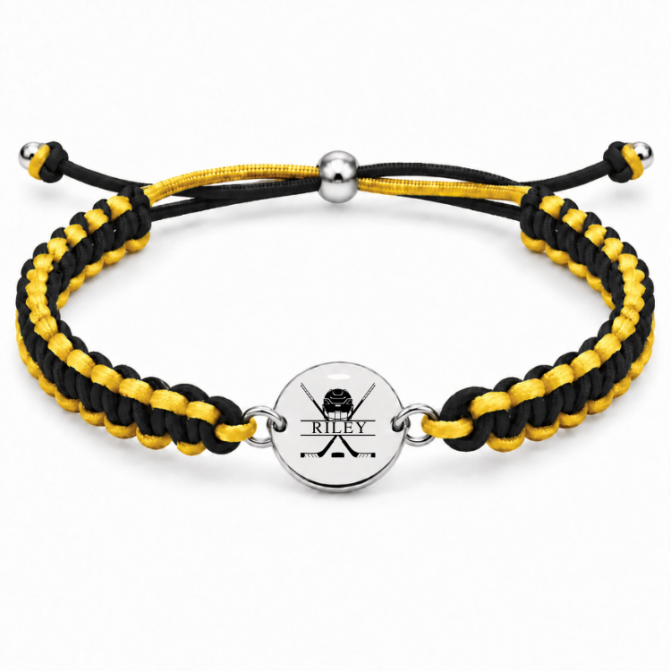 Personalized Multi Color Ice Hockey Bracelet